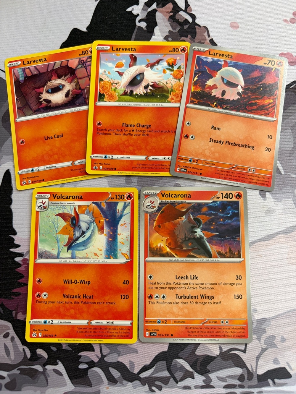 Larvesta & Volcarona Collection Lot | 5 Pokémon Cards | ✨5/$25✨